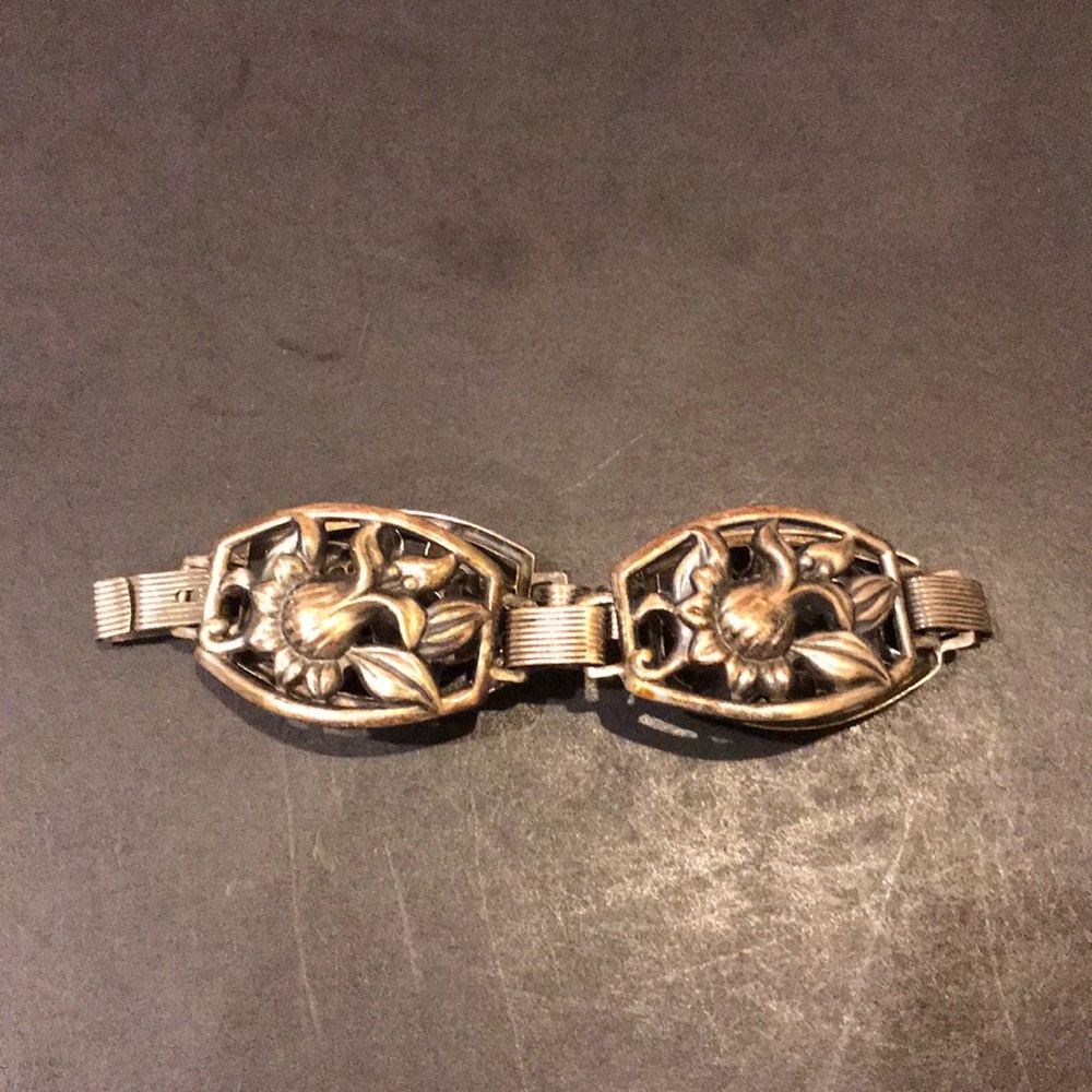 Danecraft sterling silver Flower bracelet - Picture 1 of 5